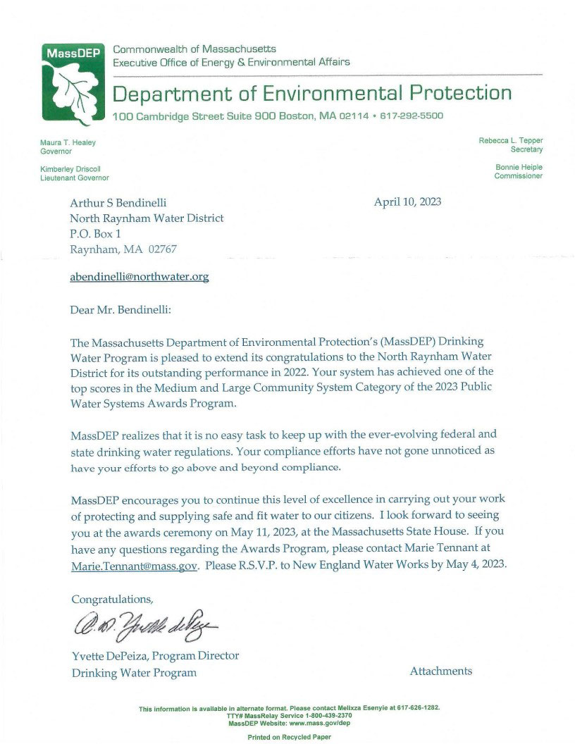 2022 MassDEP Award